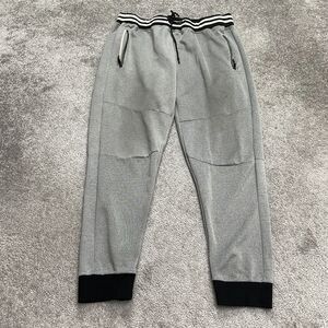 Encrypted Tech Fleece Jogger Pants Men 2XL Gray Elastic Zip Pocket Outdoor 36x30